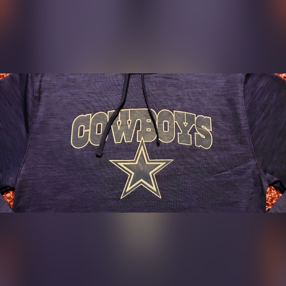 DALLAS COWBOYS Navy Blue "Tillar Poly Hoody" Pullover (M, L, XL, 2XL,3XL) - Picture 2 of 5